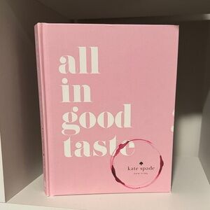 Kate Spade Pink 'All in Good Taste' Book
